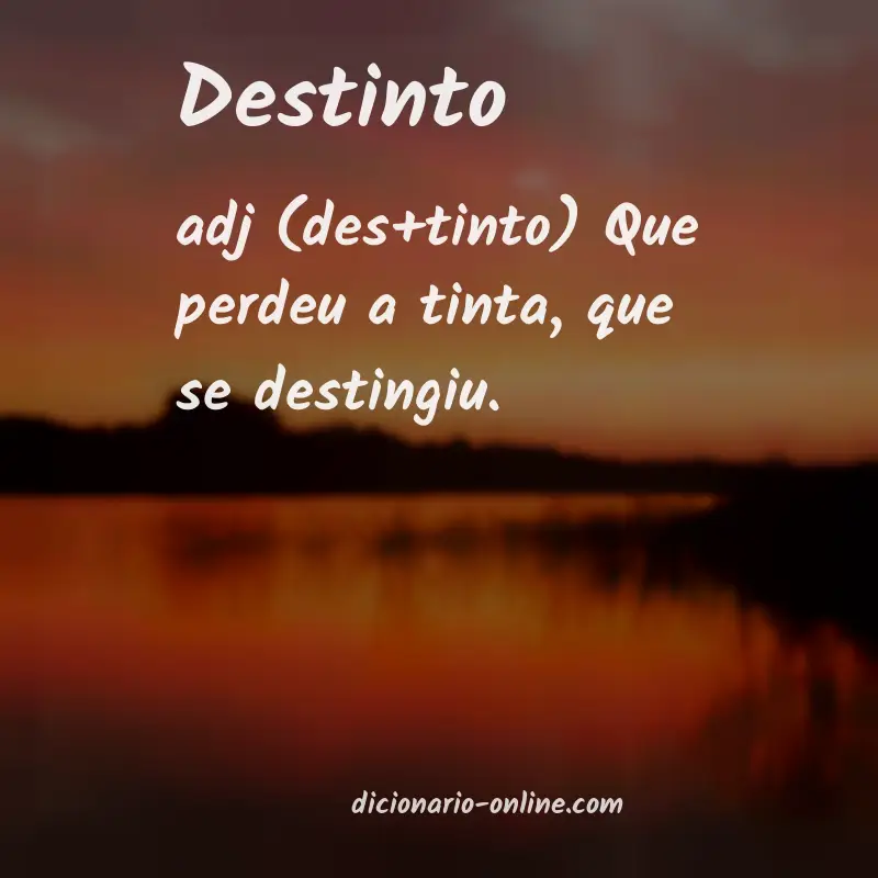 Significado de destinto