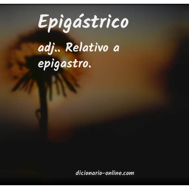 Significado de epigástrico