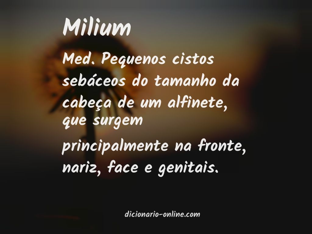 Significado de milium