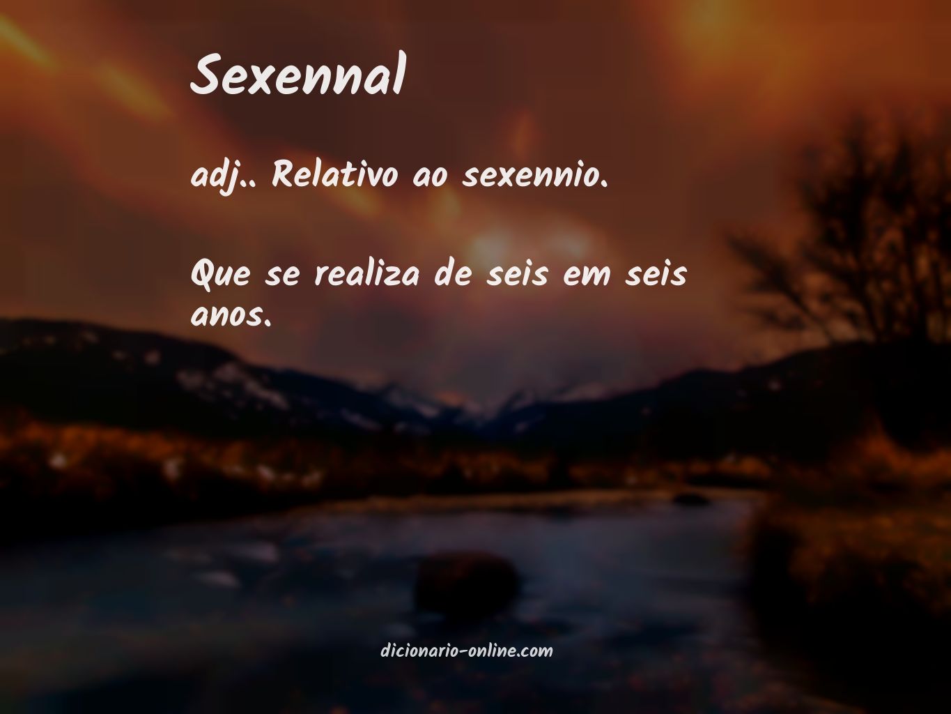 Significado de sexennal