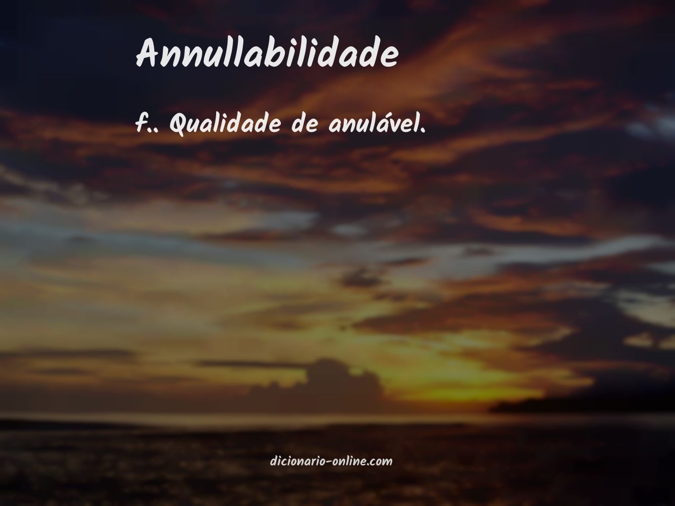 Significado de annullabilidade