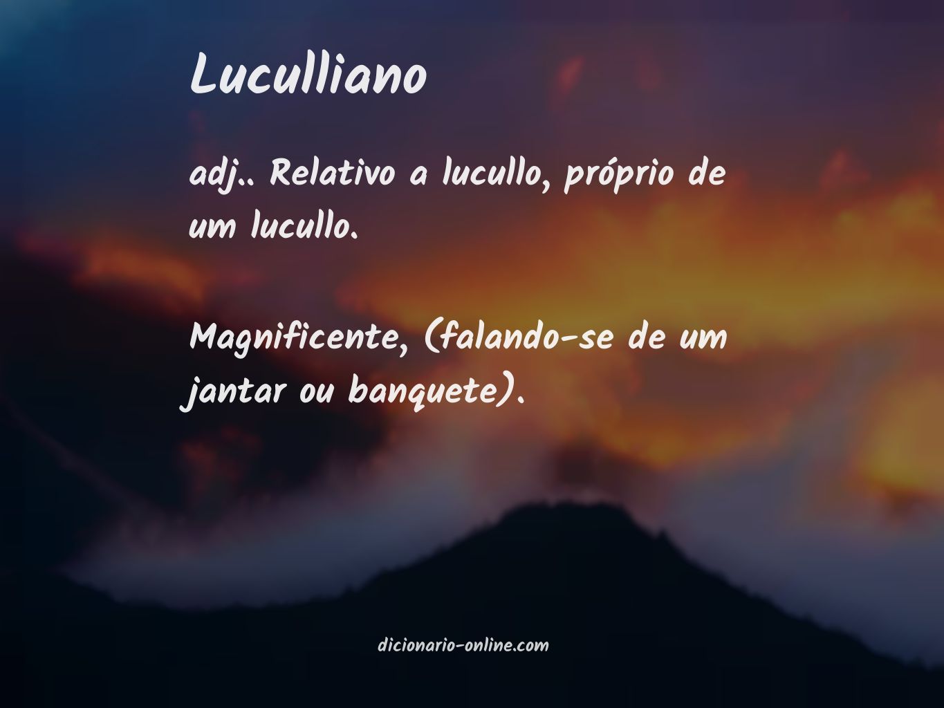 Significado de luculliano