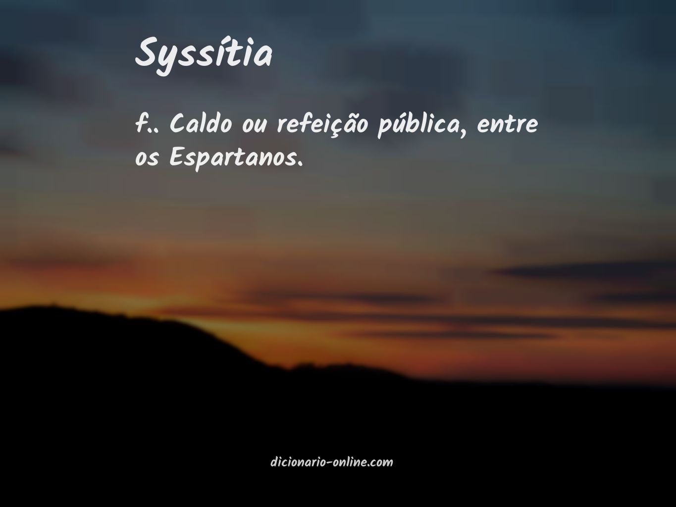 Significado de syssítia