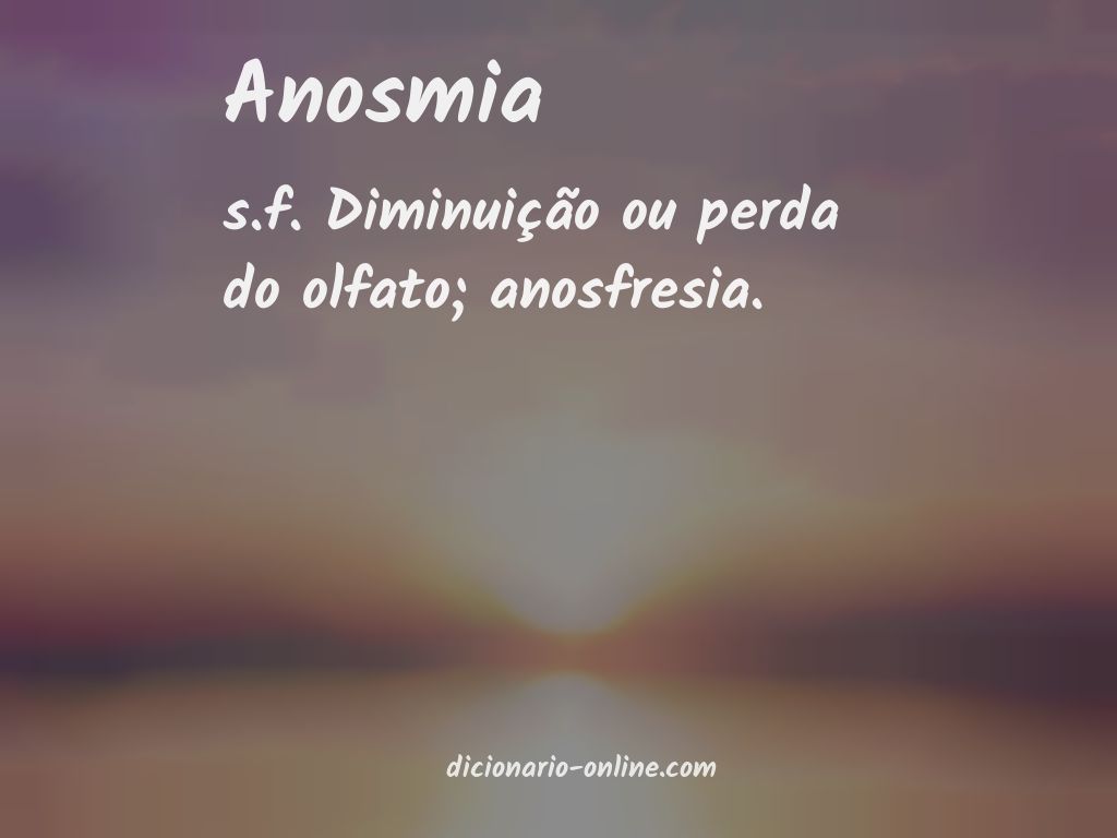 Significado de anosmia