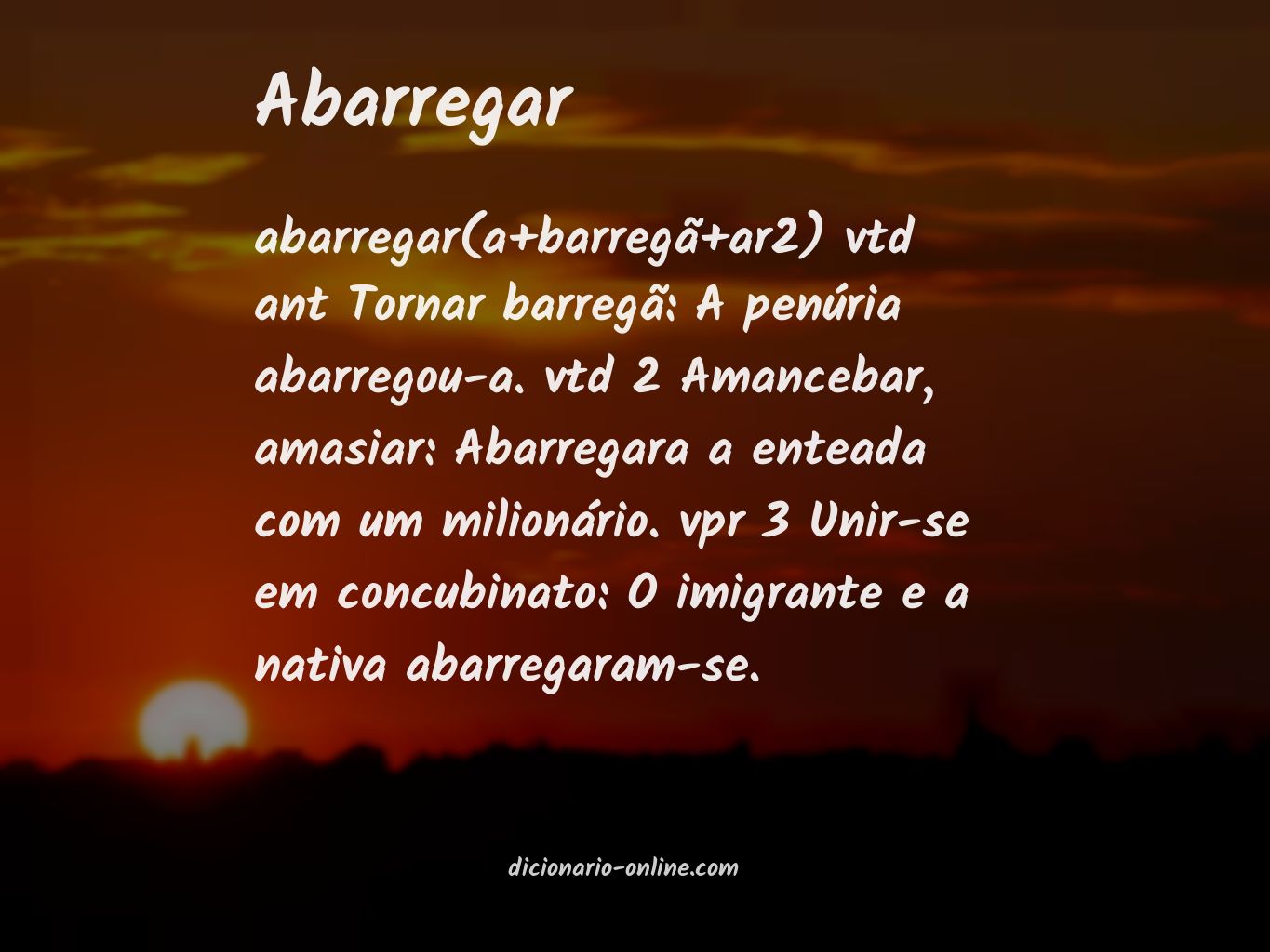 Significado de abarregar