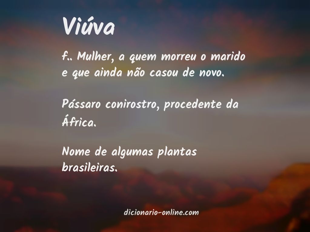 Significado de viúva