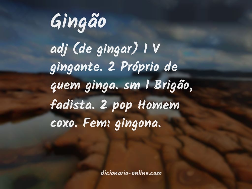 Significado de gingão