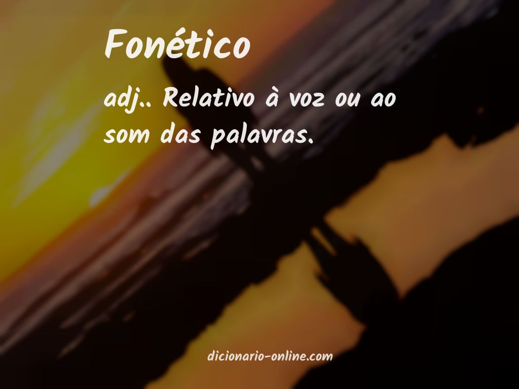 Significado de fonético