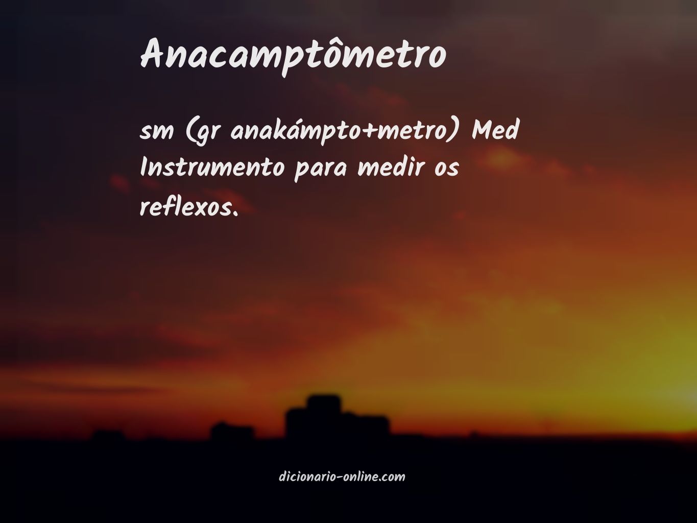 Significado de anacamptômetro