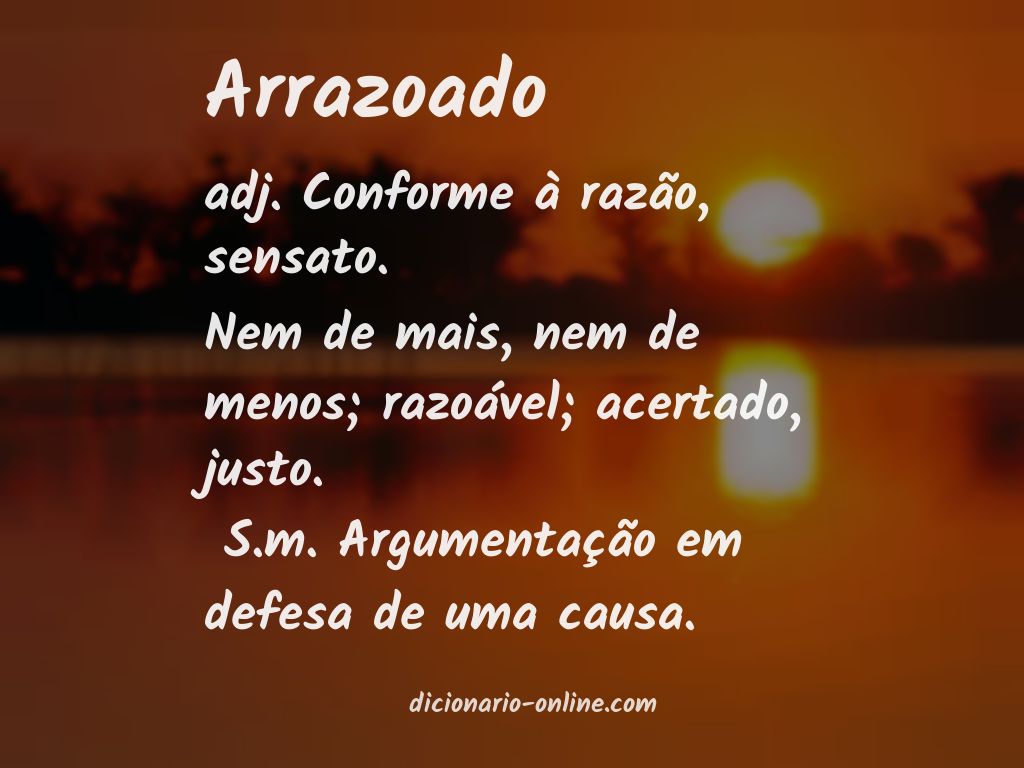 Significado de arrazoado