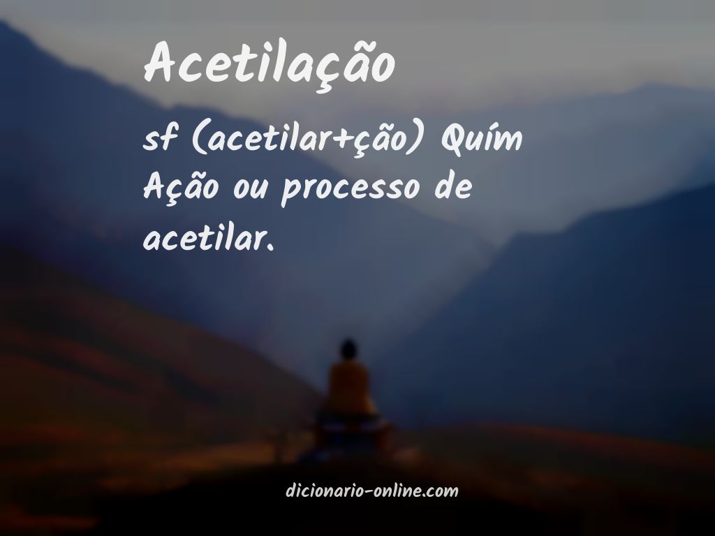 Significado de acetilação