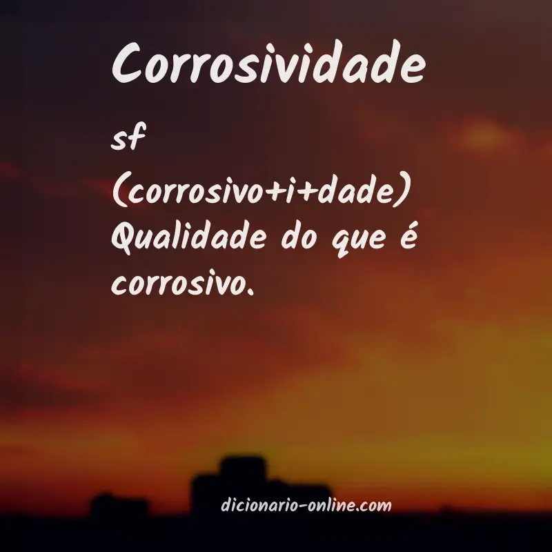 Significado de corrosividade