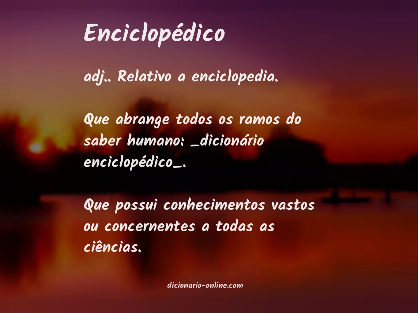 Significado de enciclopédico