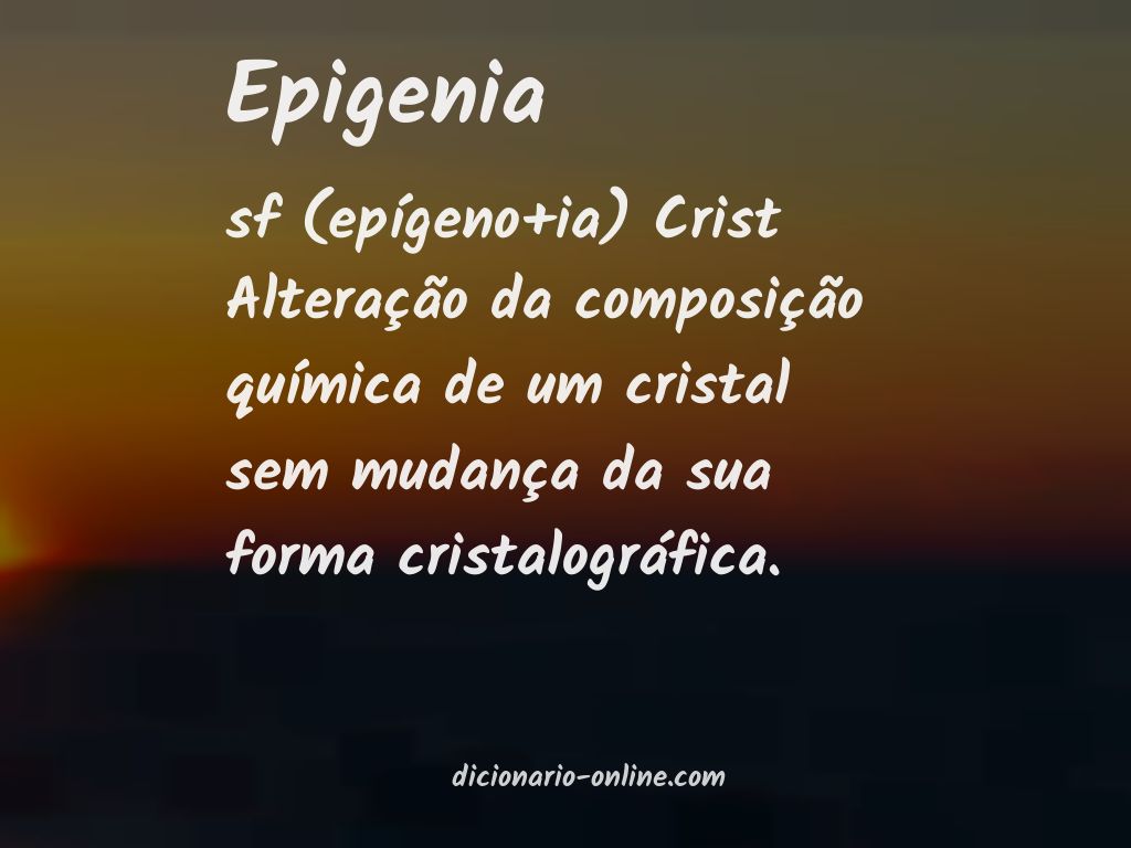 Significado de epigenia
