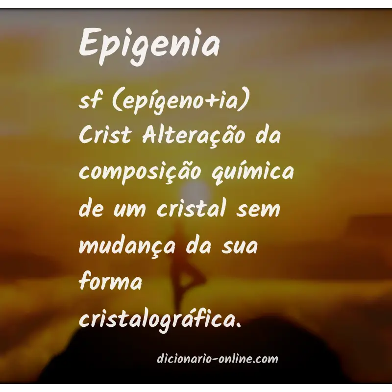 Significado de epigenia