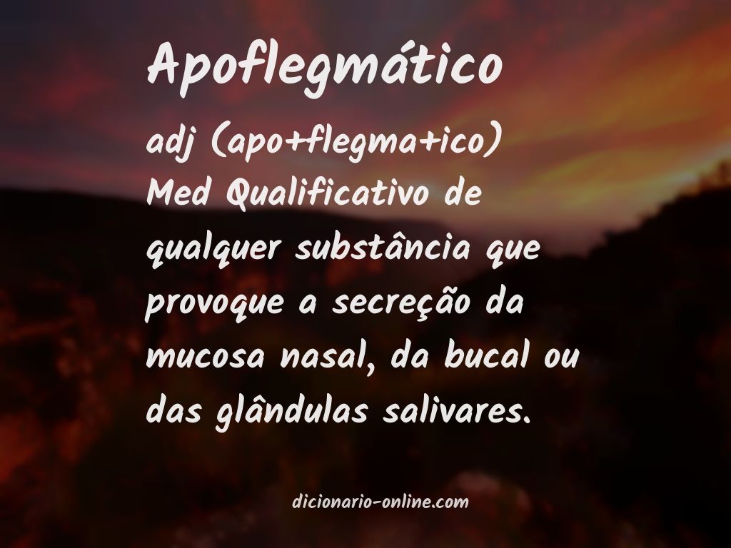 Significado de apoflegmático