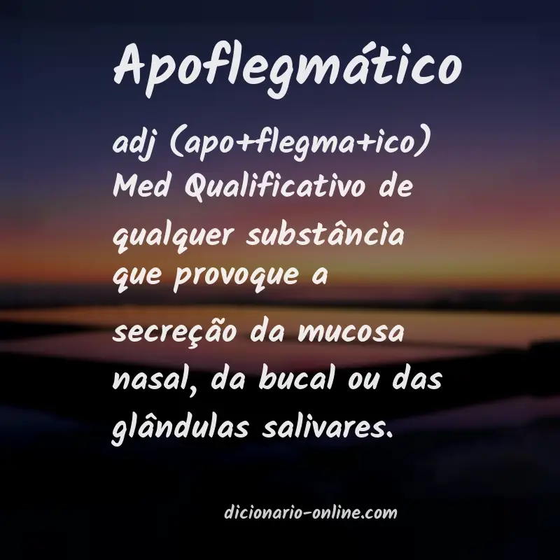Significado de apoflegmático