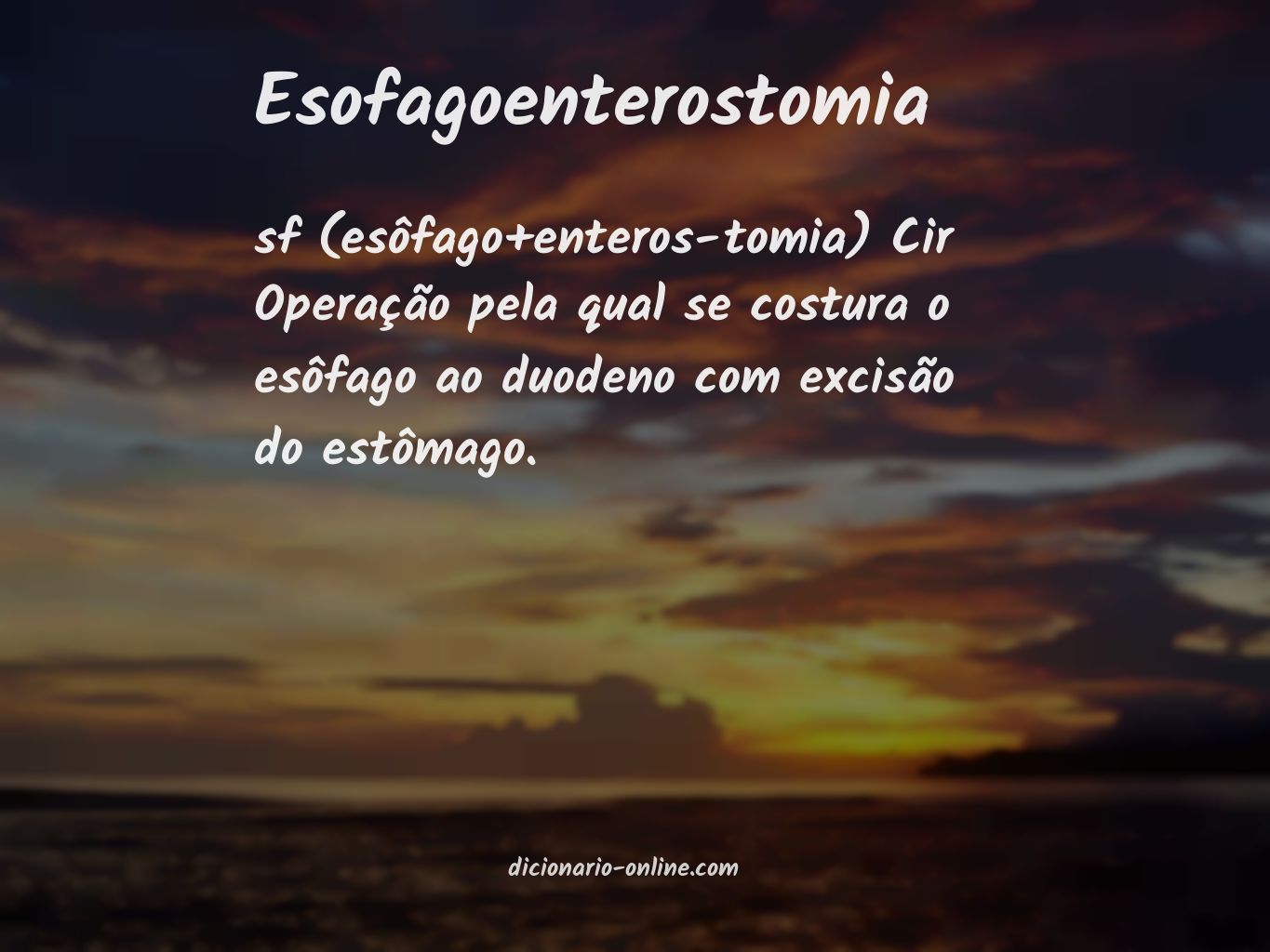 Significado de esofagoenterostomia