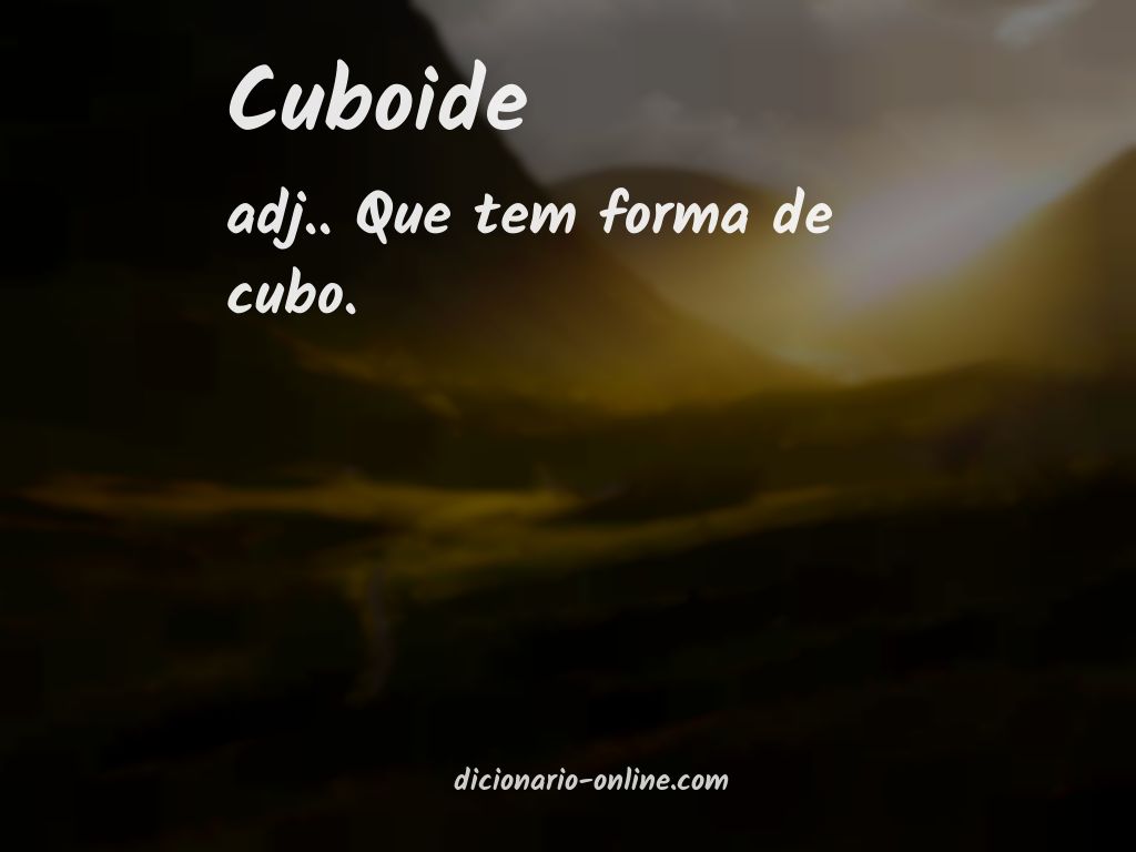 Significado de cuboide