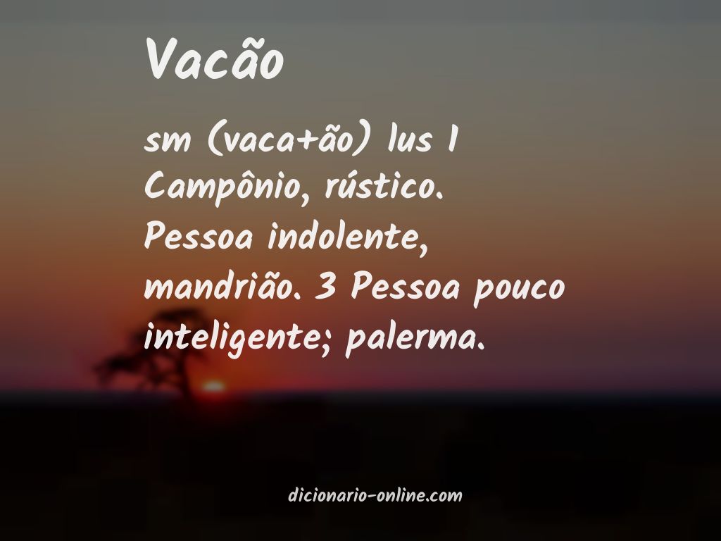 Significado de vacão