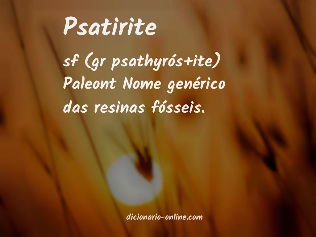 Significado de psatirite