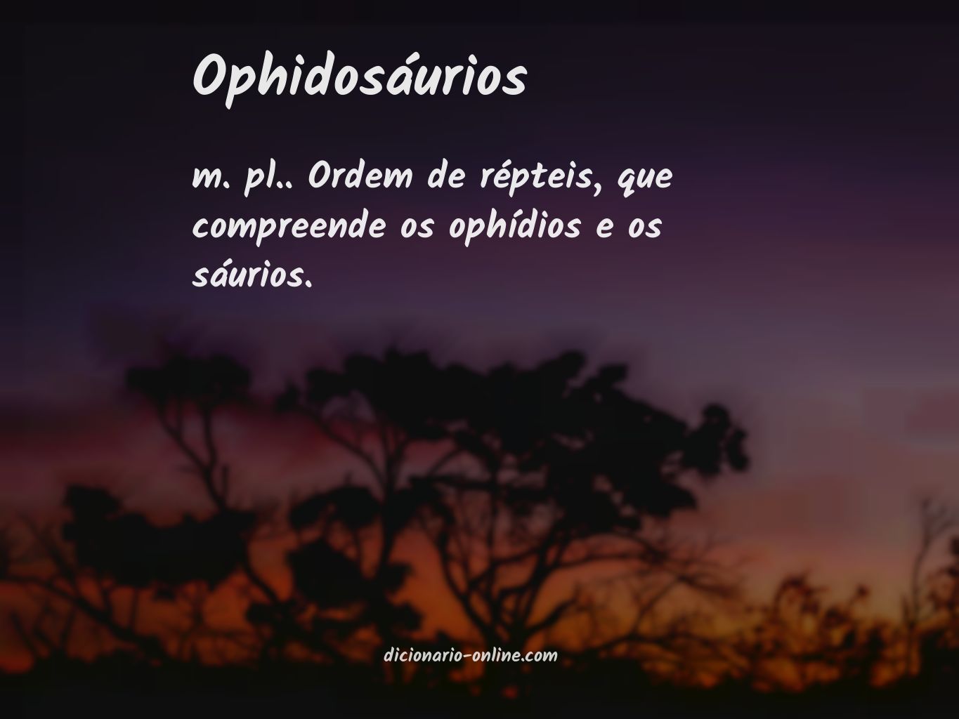Significado de ophidosáurios