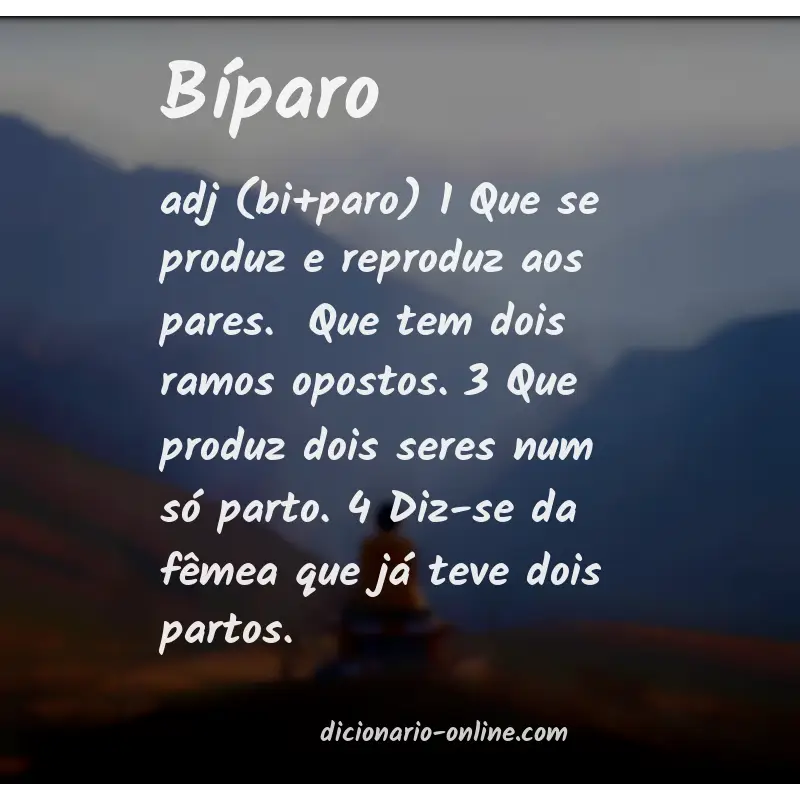 Significado de bíparo