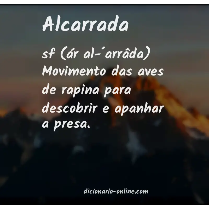 Significado de alcarrada