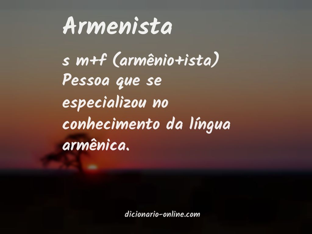 Significado de armenista