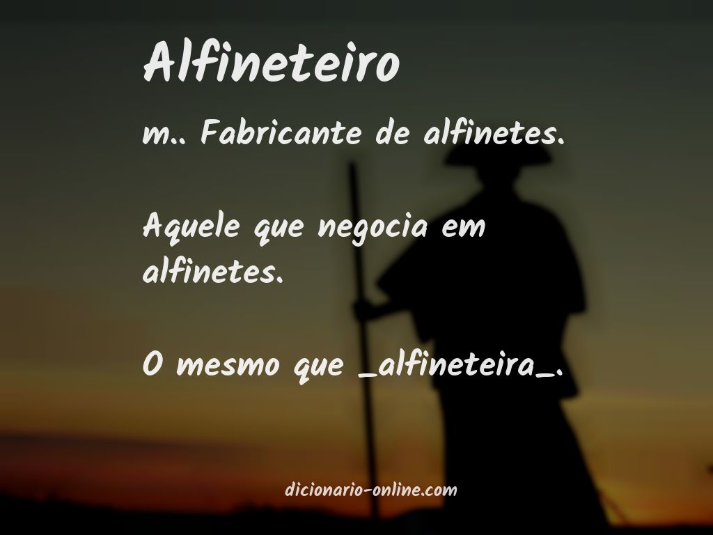 Significado de alfineteiro