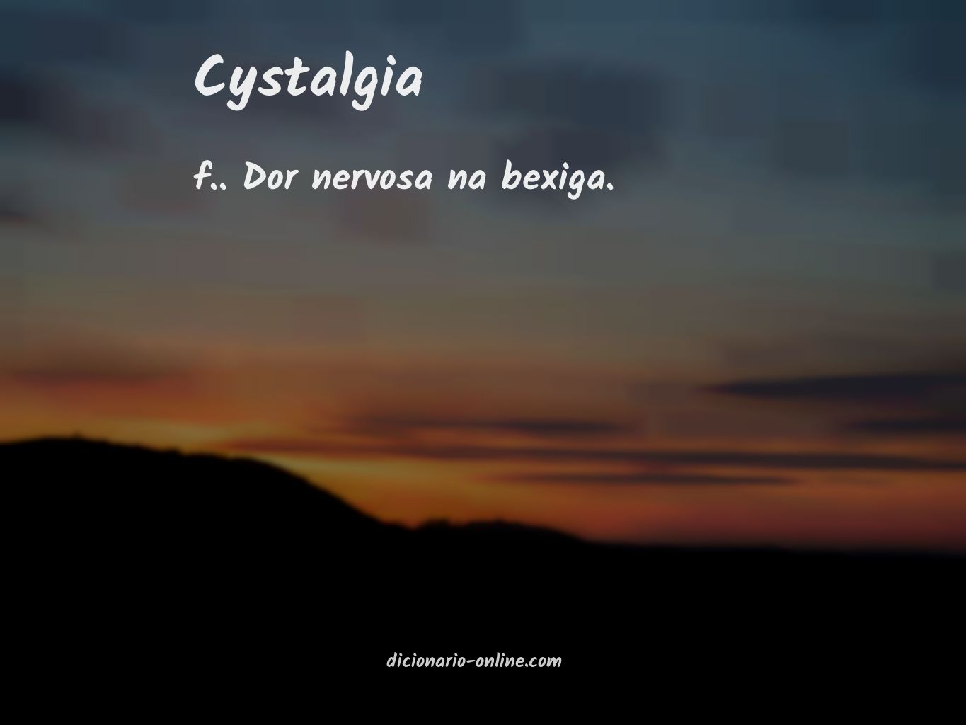 Significado de cystalgia