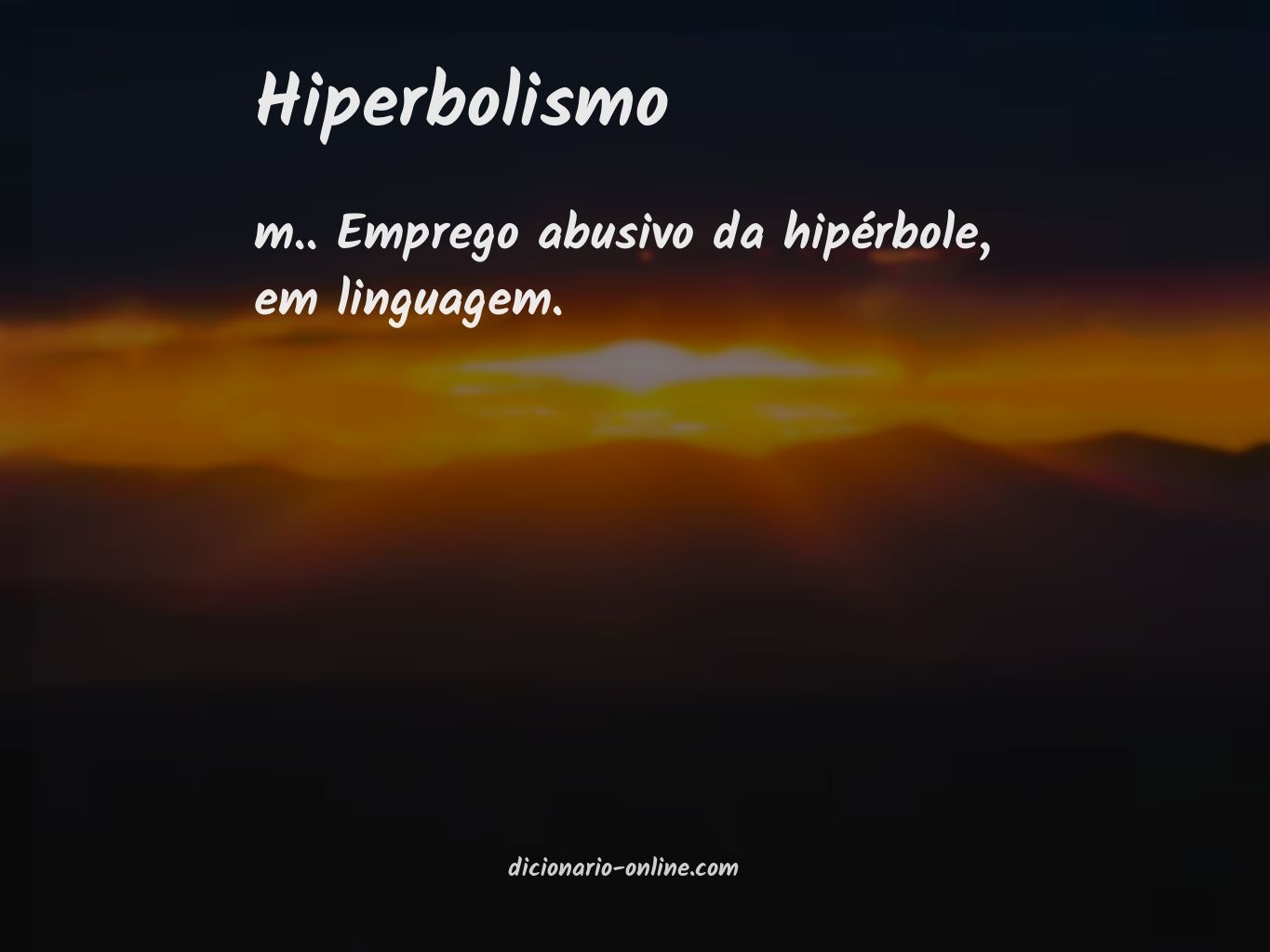 Significado de hiperbolismo