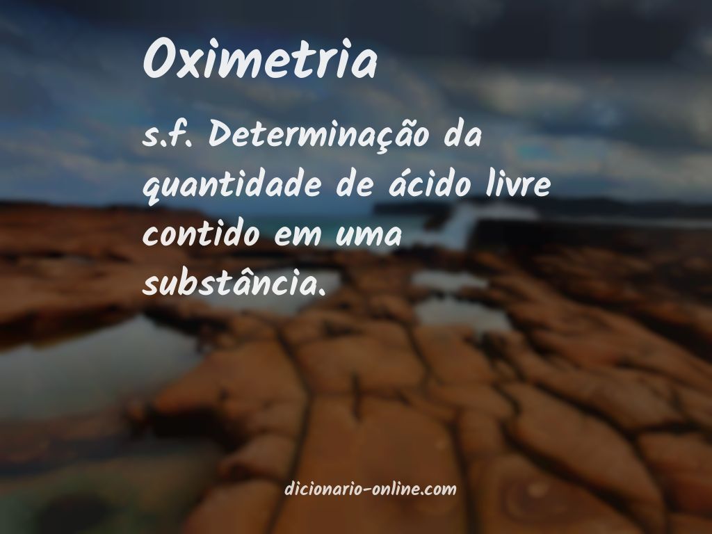 Significado de oximetria