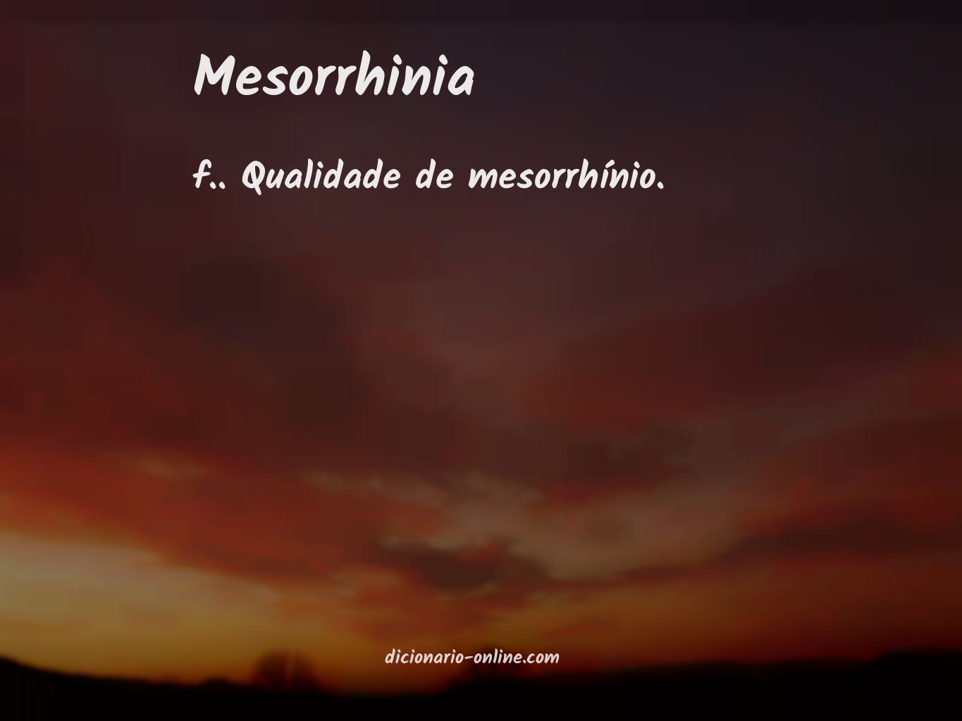 Significado de mesorrhinia