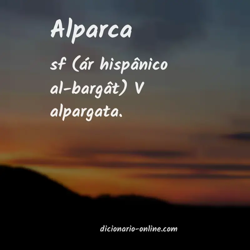 Significado de alparca