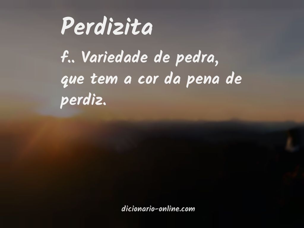 Significado de perdizita