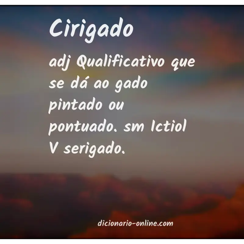 Significado de cirigado
