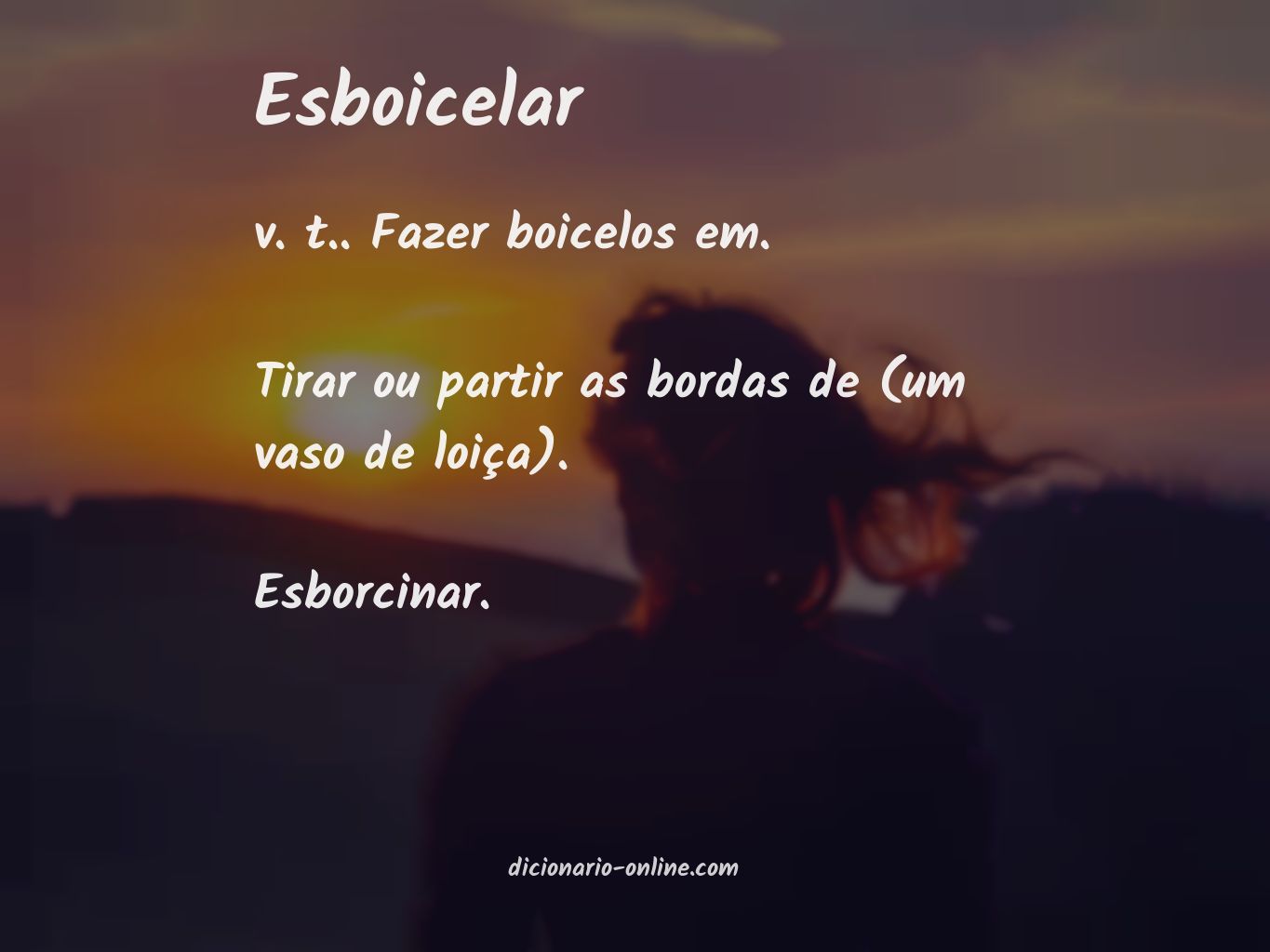 Significado de esboicelar