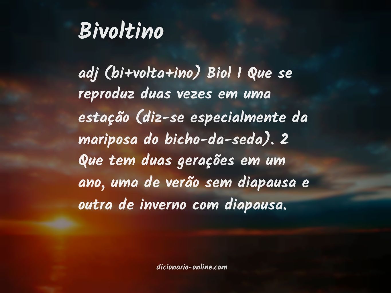 Significado de bivoltino