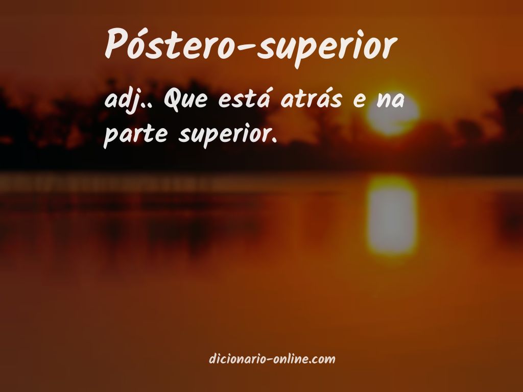 Significado de póstero-superior