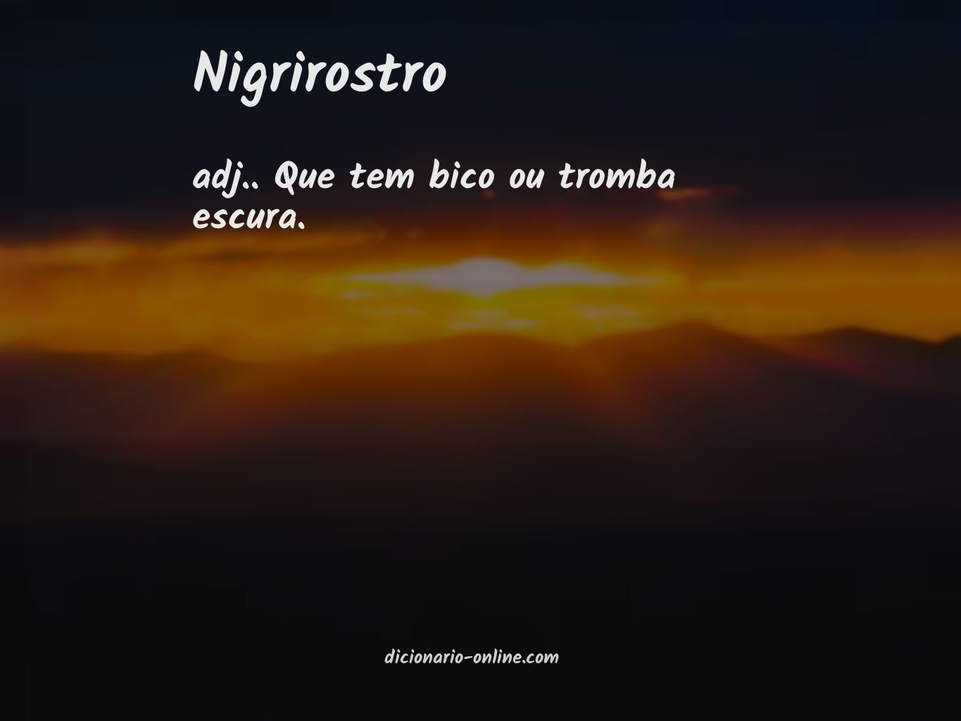 Significado de nigrirostro