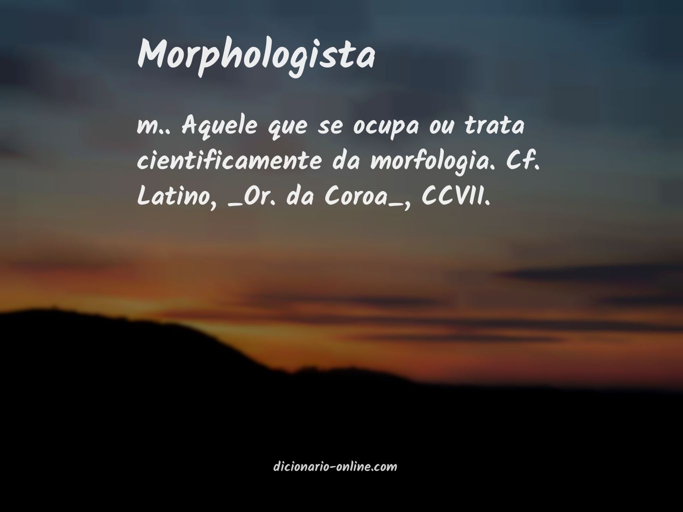 Significado de morphologista