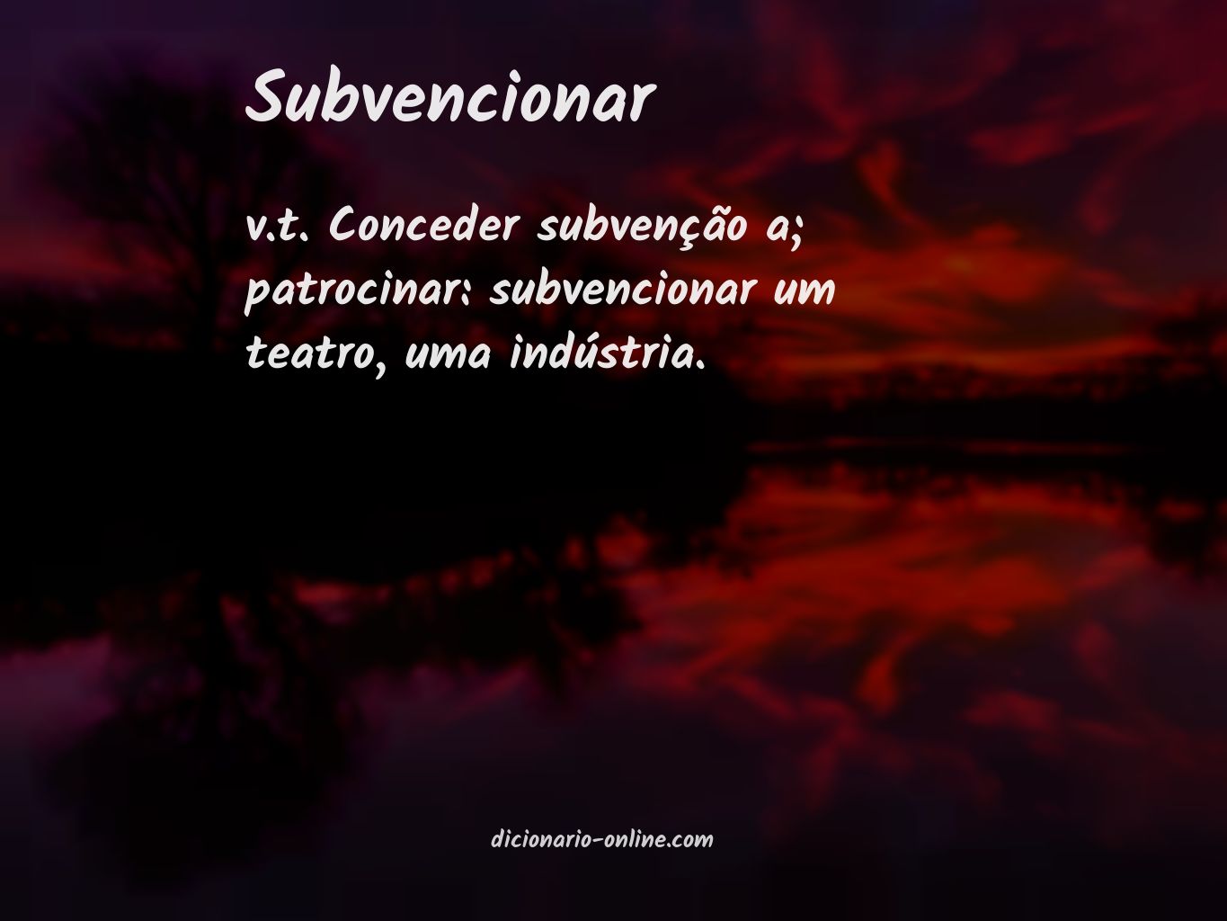 Significado de subvencionar