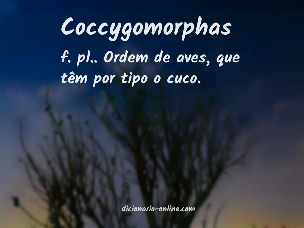 Significado de coccygomorphas
