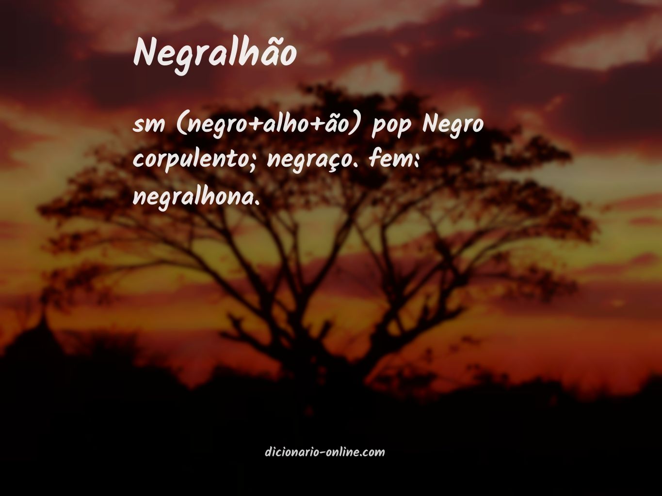 Significado de negralhão