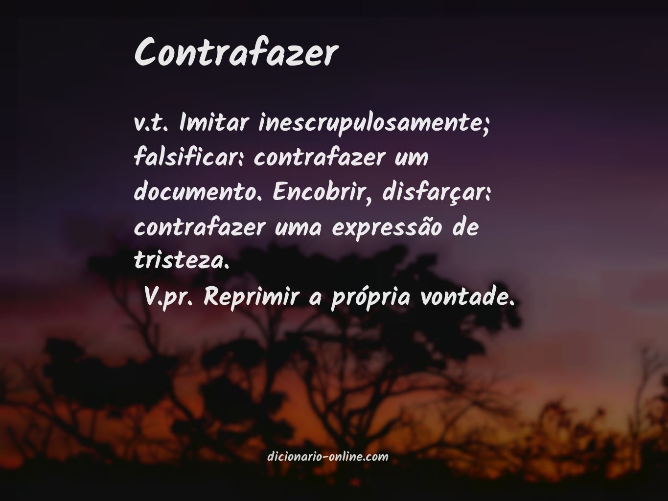 Significado de contrafazer