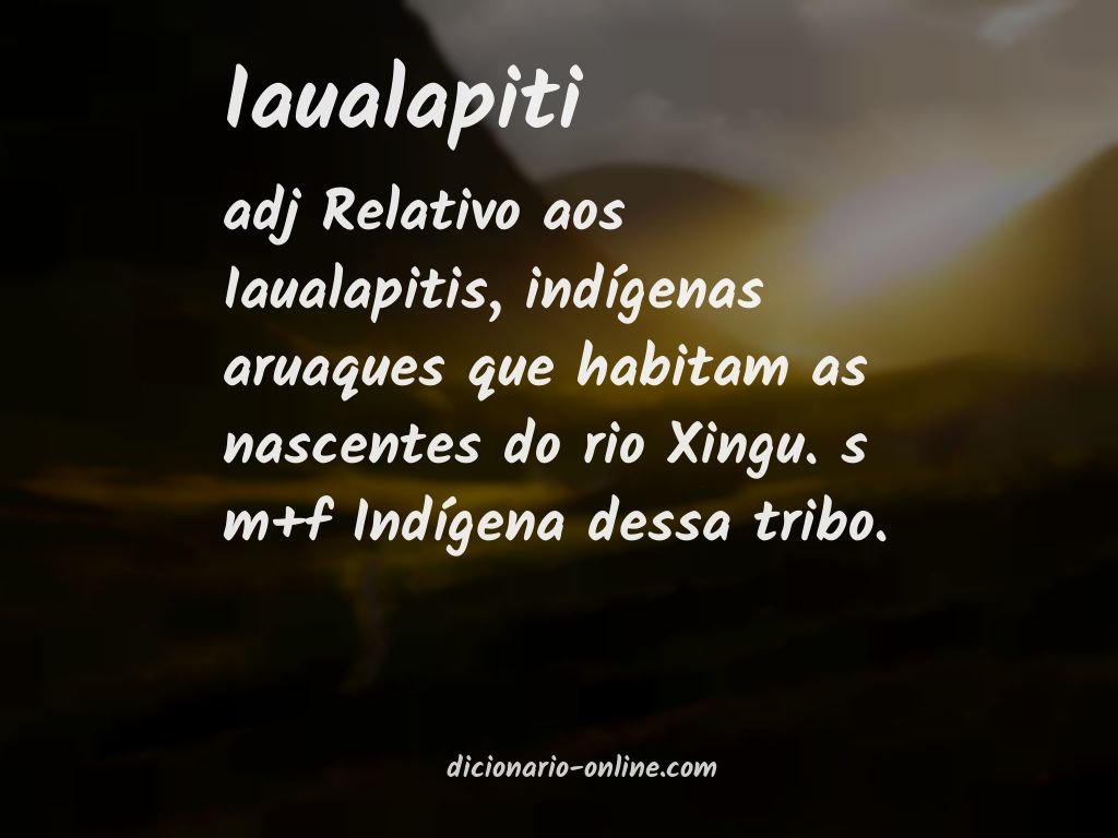 Significado de iaualapiti