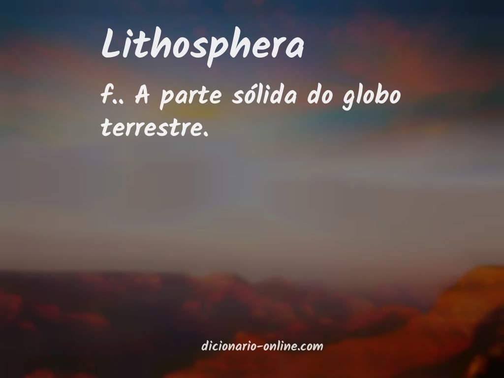Significado de lithosphera