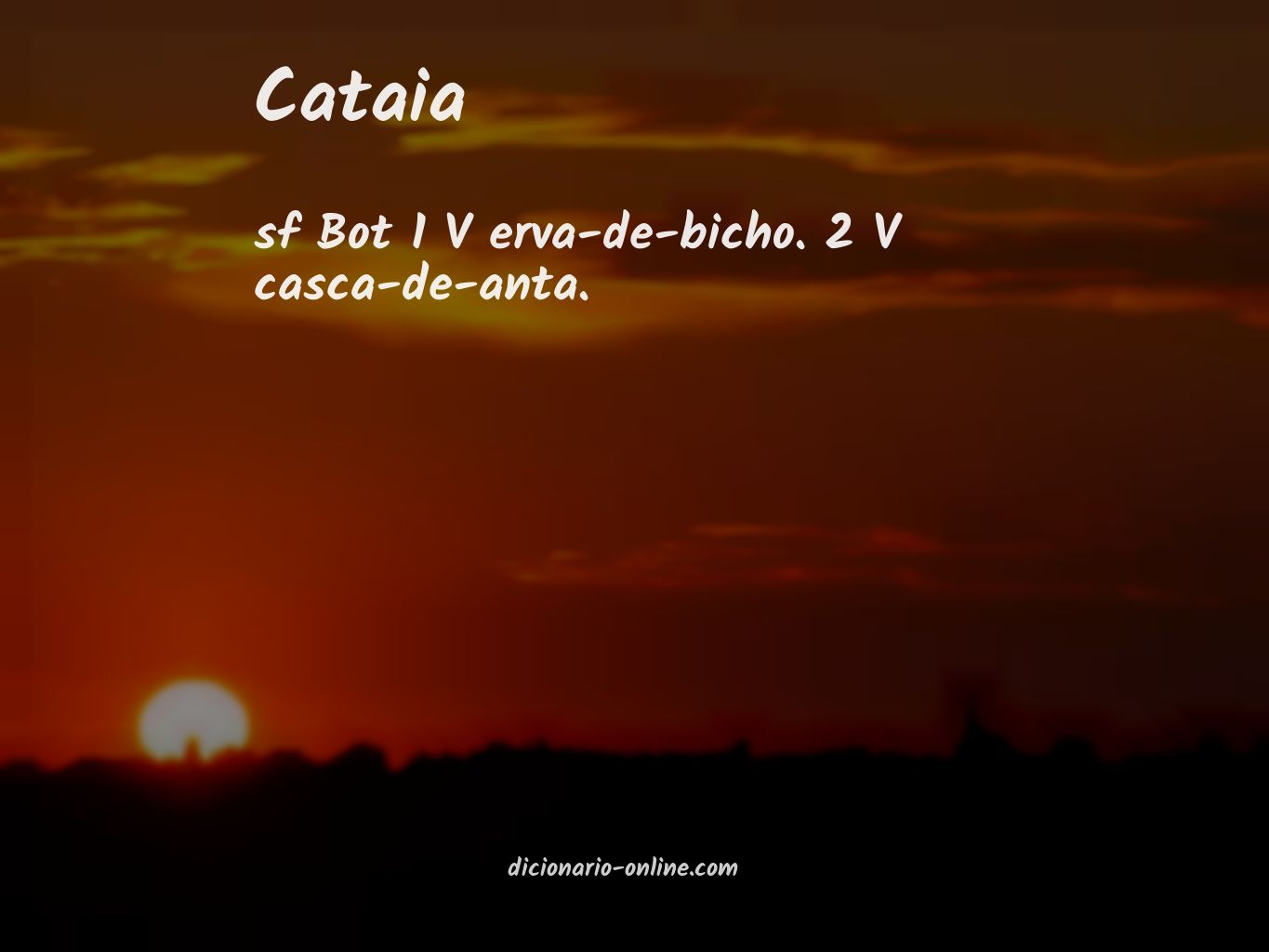 Significado de cataia