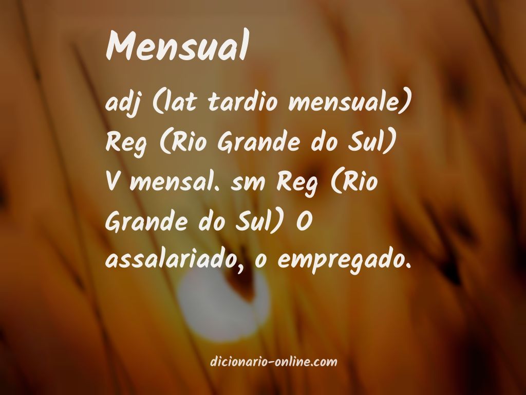 Significado de mensual